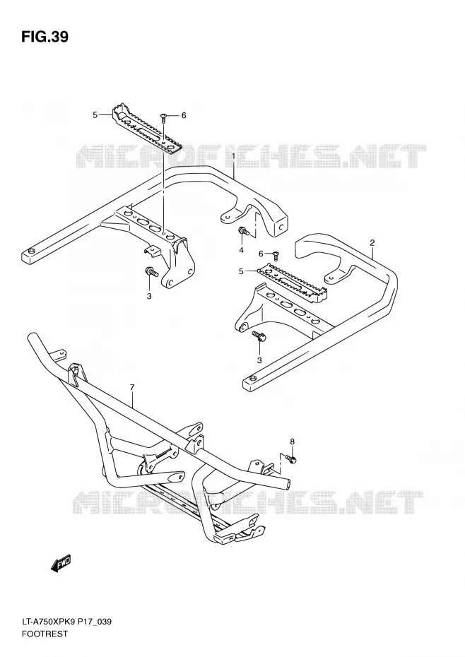REPOSE PIED Suzuki QUAD 750 KINGQUAD 2010  LT-A750XP L0 (P17,P24)