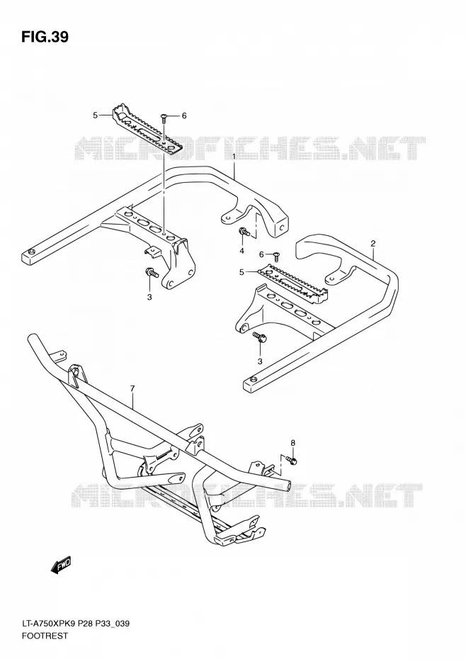 REPOSE PIED Suzuki QUAD 750 KINGQUAD 2010  LT-A750XP L0/LT-A750XPZ L0 (P28,P33)