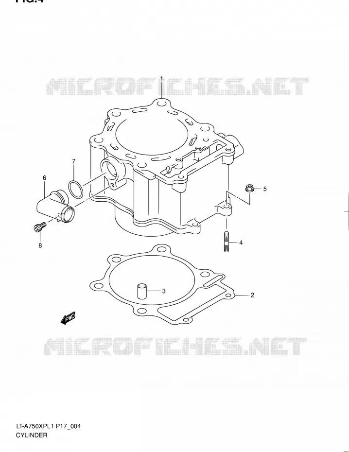 CYLINDRE Suzuki QUAD 750 KINGQUAD 2011  LT-A750XP L1 (P17,P24)