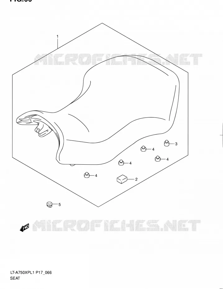 SELLE (LT-A750XPL1 P17) Suzuki QUAD 750 KINGQUAD 2011  LT-A750XP L1 (P17,P24)