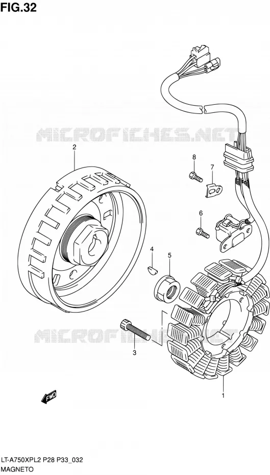 ALLUMAGE ROTOR - STATOR Suzuki QUAD 750 KINGQUAD 2012  LT-A750XP L2/LT-A750XPZ L2 (P03,P28,P33)