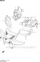PARE CHOC AVANT   ENTOURAGE DE PHARE pour Suzuki KINGQUAD 750 2014