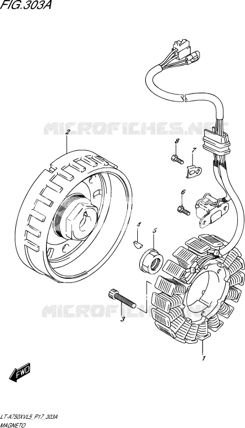 ALLUMAGE ROTOR - STATOR Suzuki QUAD 750 KINGQUAD 2015  LT-A750XV L5/LT-A750XZV L5 (P17)