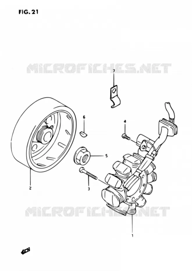 ALLUMAGE ROTOR - STATOR Suzuki QUAD 230 OZARK 1987  LT-F230