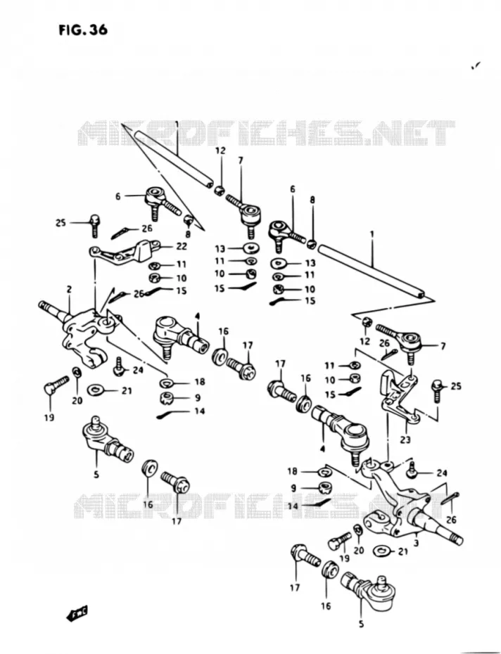 FREIN ARRIERE Suzuki QUAD 230 OZARK 1987  LT-F230