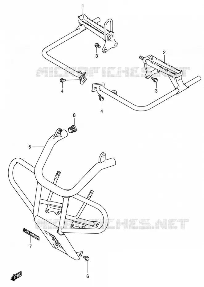 REPOSE PIED Suzuki QUAD 250 OZARK 2006  LT-F250 K6 (E03,E28,E33)
