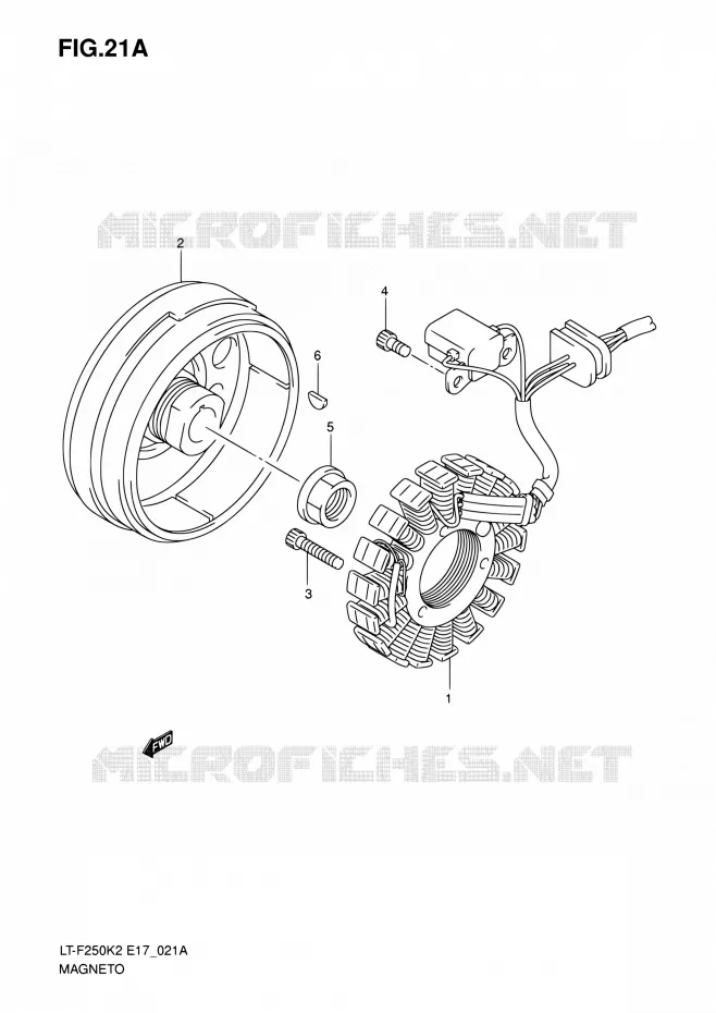 ALLUMAGE ROTOR - STATOR (LT-F250K6 E04) Suzuki QUAD 250 OZARK 2006  LT-F250 K6 (E17,E24)