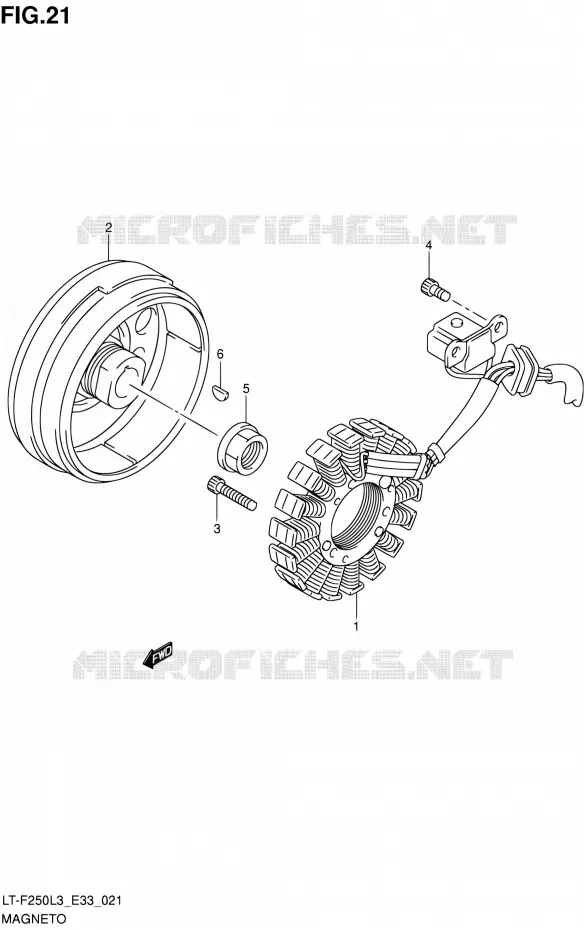 ALLUMAGE ROTOR - STATOR Suzuki QUAD 250 OZARK 2013  LT-F250 L3 (E03,E28,E33)