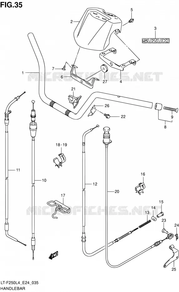 GUIDON Suzuki QUAD 250 OZARK 2014  LT-F250 L4 (E24)