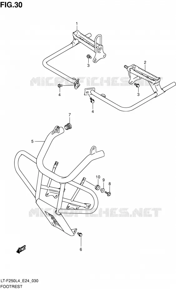 REPOSE PIED Suzuki QUAD 250 OZARK 2014  LT-F250 L4 (E24)