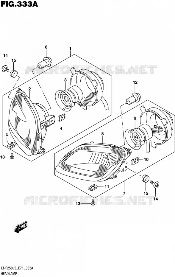 PHARE Suzuki QUAD 250 OZARK 2015  LT-F250 L5 (E71)