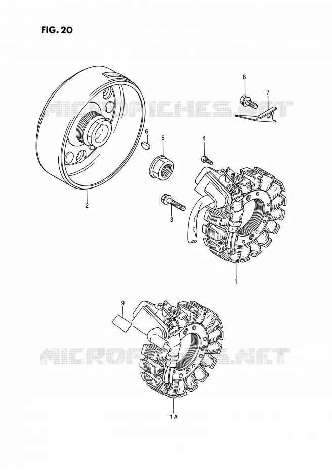 ALLUMAGE ROTOR - STATOR Suzuki QUAD 250 OZARK 1996  LT-F250 T (E02,E24)