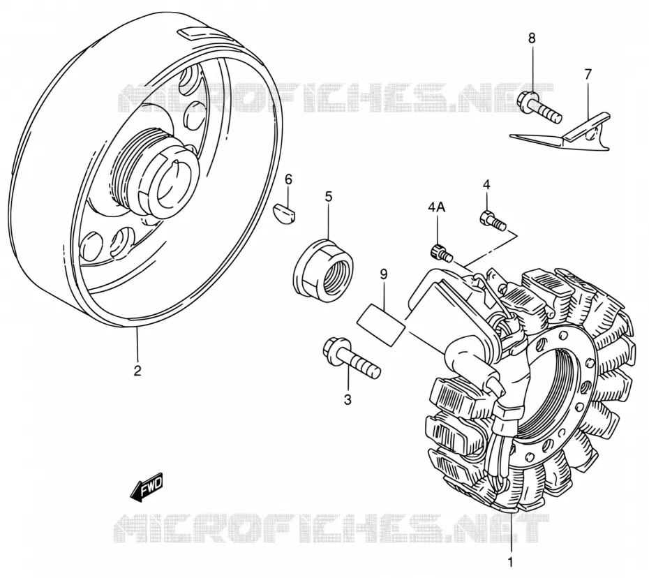 ALLUMAGE ROTOR - STATOR Suzuki QUAD 300 KINGQUAD 2000  LT-F300F Y (E03,E28,E33)
