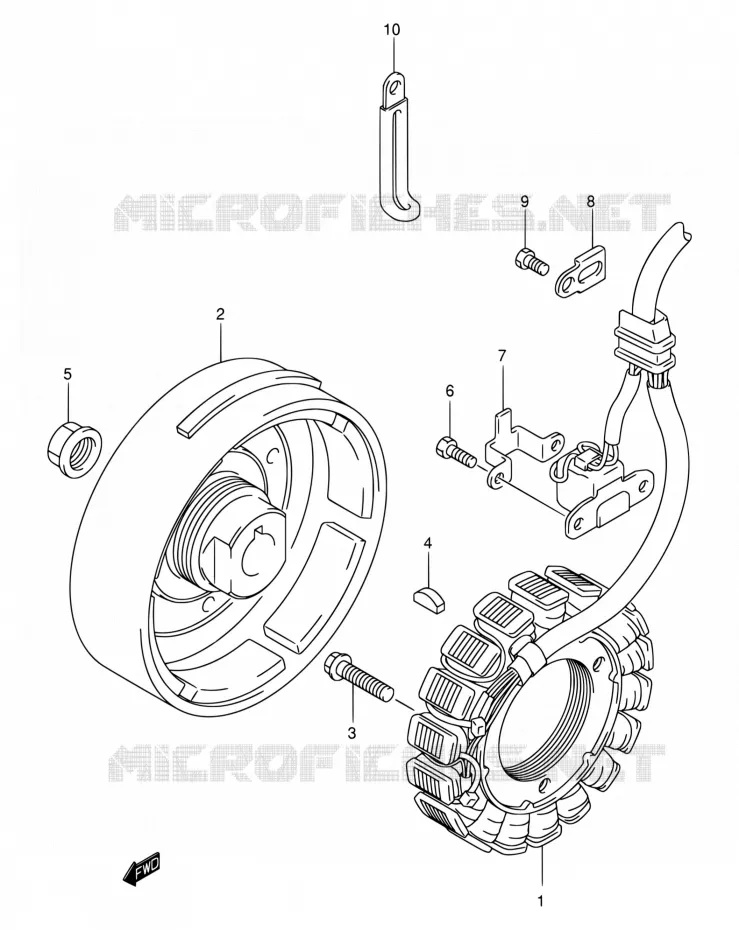 ALLUMAGE ROTOR - STATOR Suzuki QUAD 400 EIGER 2007  LT-F400F K7 (P17,P24)