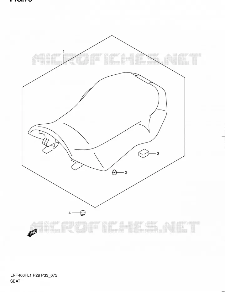 SELLE Suzuki QUAD 400 KINGQUAD 2011  LT-F400F L1/LT-F400FZ L1 (P03,P28,P33)