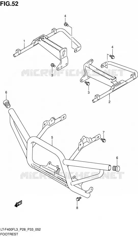 REPOSE PIED Suzuki QUAD 400 KINGQUAD 2013  LT-F400F L3/LT-F400FZ L3 (P03,P28,P33)