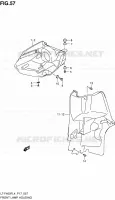 ENTOURAGE DE PHARE AVANT pour Suzuki KINGQUAD 400 2014