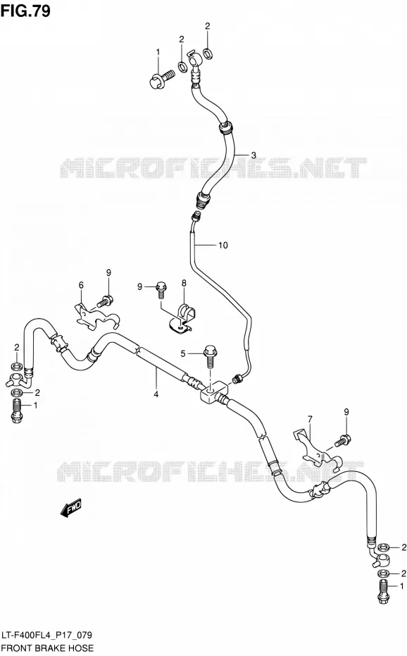 DURITE DE FREIN AVANT Suzuki QUAD 400 KINGQUAD 2014  LT-F400F L4/LT-F400FZ L4 (P17)