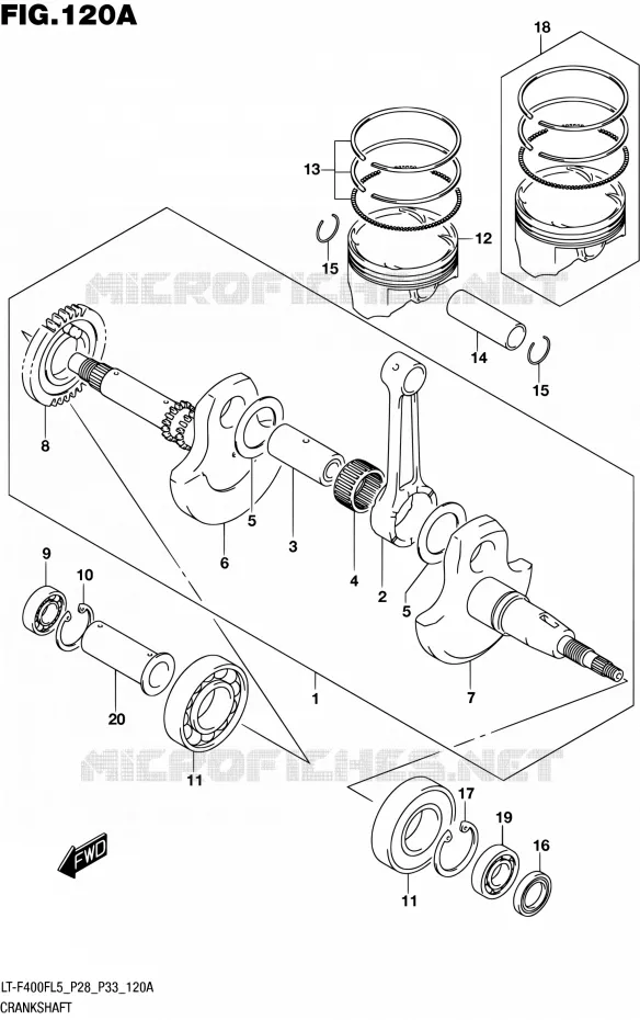 VILEBREQUIN Suzuki QUAD 400 KINGQUAD 2015  LT-F400F L5/LT-F400FZ L5 (P03,P28,P33)