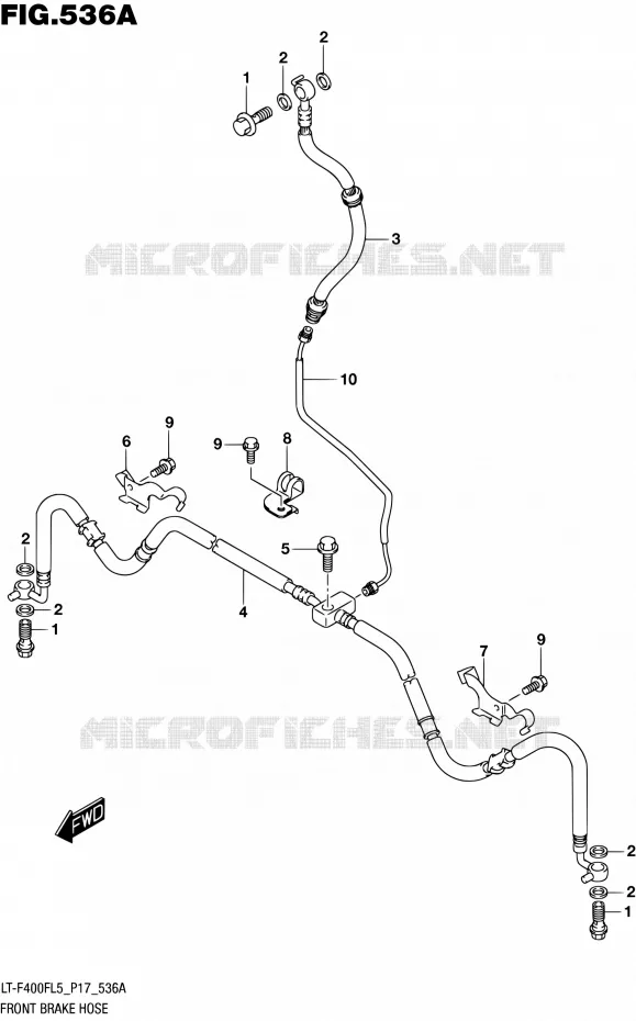 DURITE DE FREIN AVANT Suzuki QUAD 400 KINGQUAD 2015  LT-F400F L5/LT-F400FZ L5 (P17)