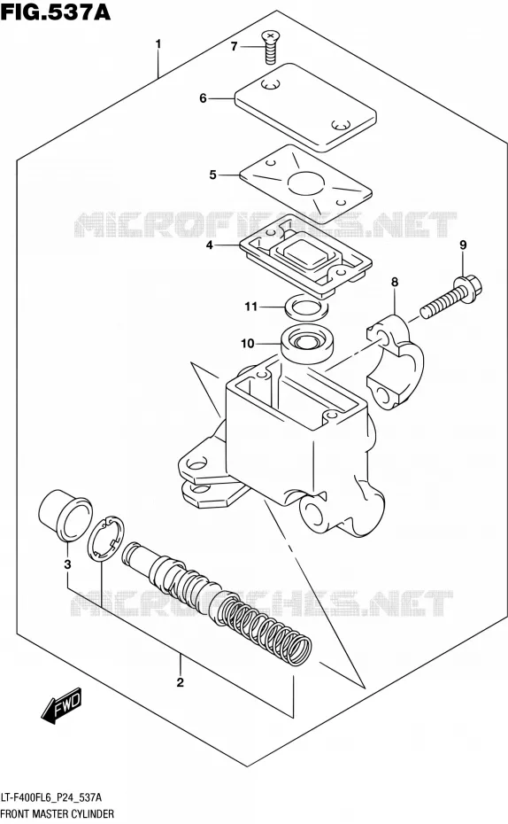 MAITRE CYLINDRE AVANT Suzuki QUAD 400 KINGQUAD 2016  LT-F400F L6 (P24)