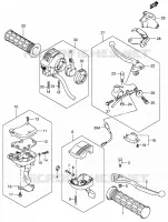 ENSEMBLE LEVIERS   POIGNEES pour Suzuki EIGER 400 2007