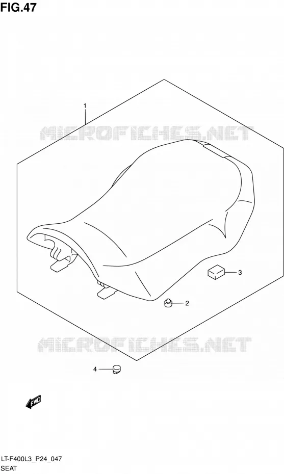 SELLE Suzuki QUAD 400 KINGQUAD 2013  LT-F400 L3 (P24)