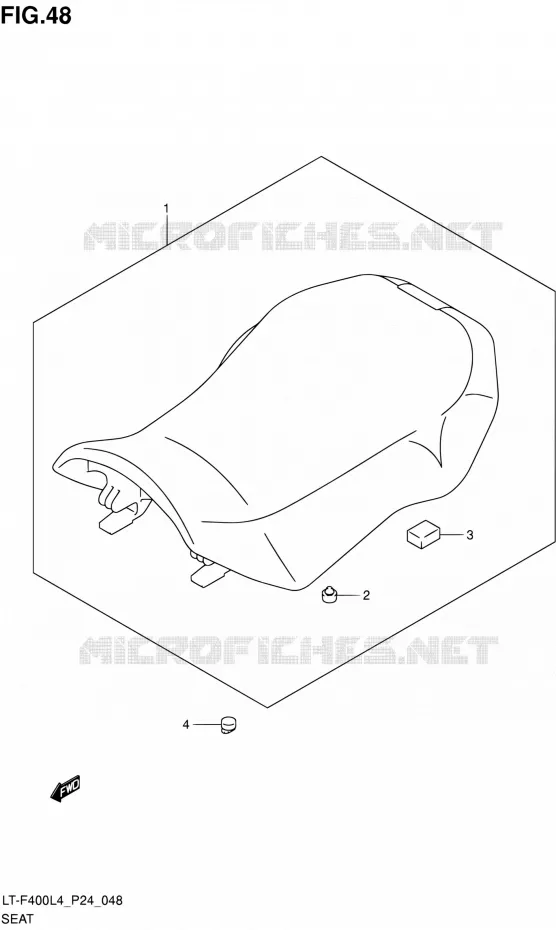 SELLE Suzuki QUAD 400 KINGQUAD 2014  LT-F400 L4 (P24)