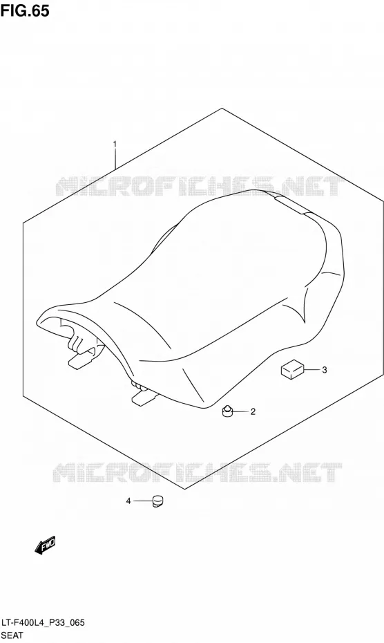 SELLE (LT-F400L4 P33) Suzuki QUAD 400 KINGQUAD 2014  LT-F400 L4/LT-F400Z L4 (P03,P28,P33)
