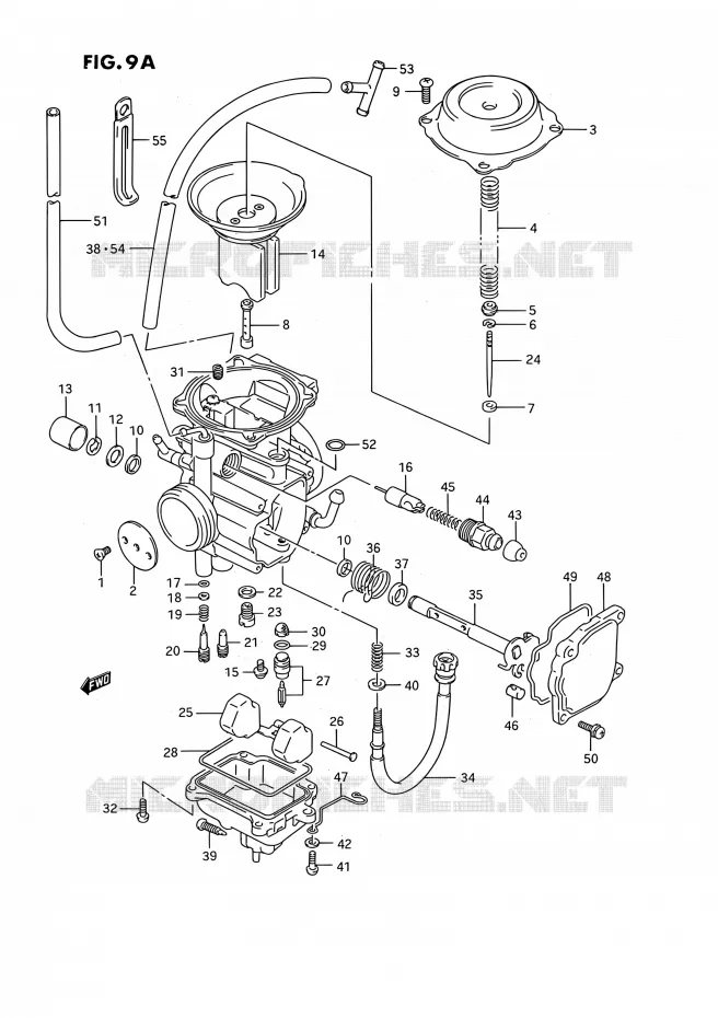 CARBURATEUR (MODELE L/M/N/P/R/S) Suzuki QUAD 250 KINGQUAD 1995  LT-F4WD S (E02,E17,E24)
