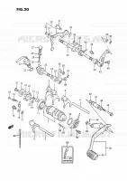 ENSEMBLE SELECTEUR DE VITESSES pour Suzuki KINGQUAD 300 1995