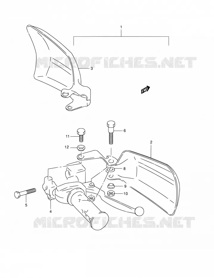 PROTEGES MAINS (OPTIONNEL) Suzuki QUAD 500 QUADMASTER 2000  LT-F500F Y (E17,E24)