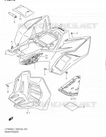 GARDE BOUE ARRIERE (LT R450ZL1 E33) pour Suzuki QUADRACER 450 2011