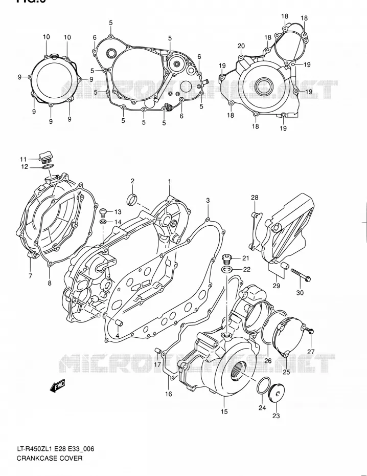 CARTER Suzuki QUAD 450 QUADRACER 2011  LT-R450 L1/LT-R450Z L1 (E03,E28,E33)