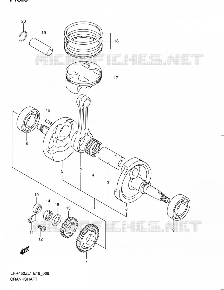 VILEBREQUIN (LT-R450L1 E19) Suzuki QUAD 450 QUADRACER 2011  LT-R450 L1/LT-R450Z L1 (E19)