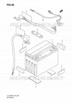 BATTERIE pour Suzuki QUADSPORT 400 2008