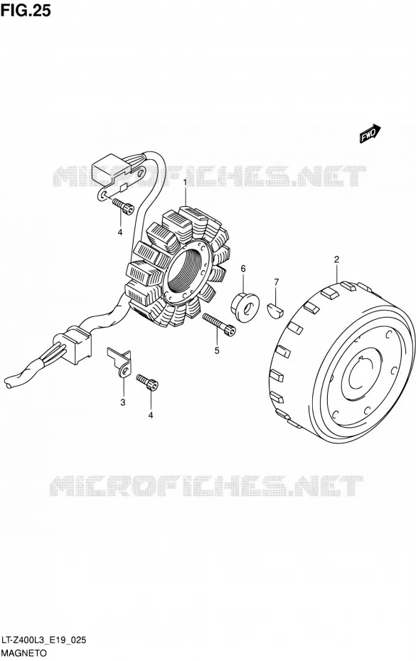 ALLUMAGE ROTOR - STATOR Suzuki QUAD 400 QUADSPORT 2013  LT-Z400 L3 (E19)