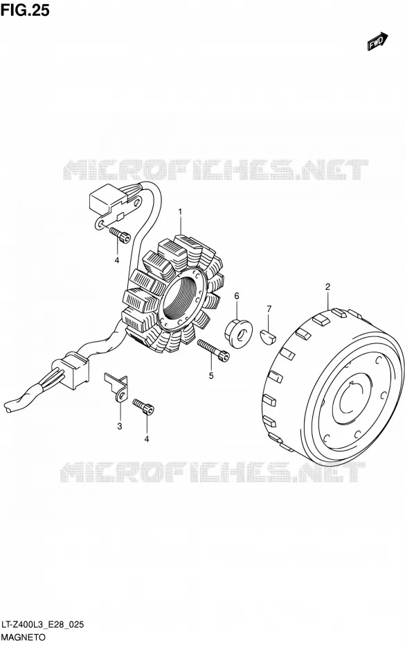ALLUMAGE ROTOR - STATOR Suzuki QUAD 400 QUADSPORT 2013  LT-Z400 L3 (E28)