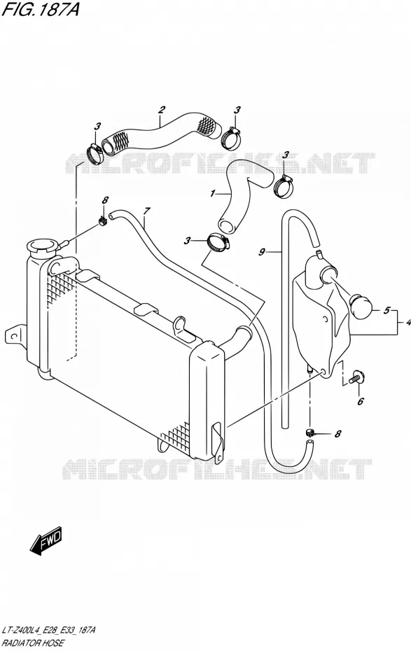 DURITE DE RADIATEUR Suzuki QUAD 400 QUADSPORT 2014  LT-Z400 L4
