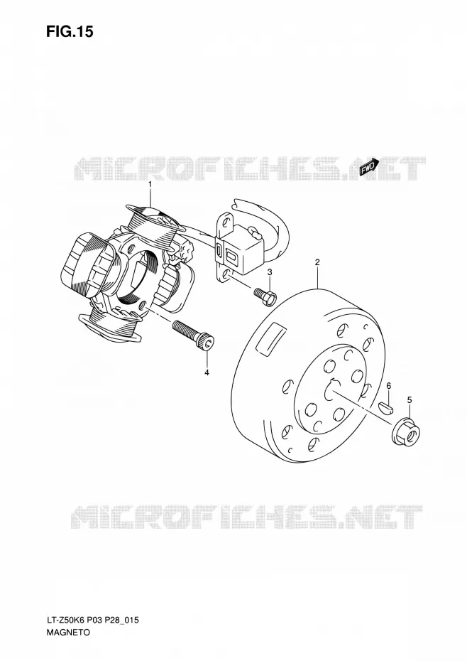 ALLUMAGE ROTOR - STATOR Suzuki QUAD 50 QUADSPORT 2010  LT-Z50 L0/LT-Z50Z L0 (P03,P28)