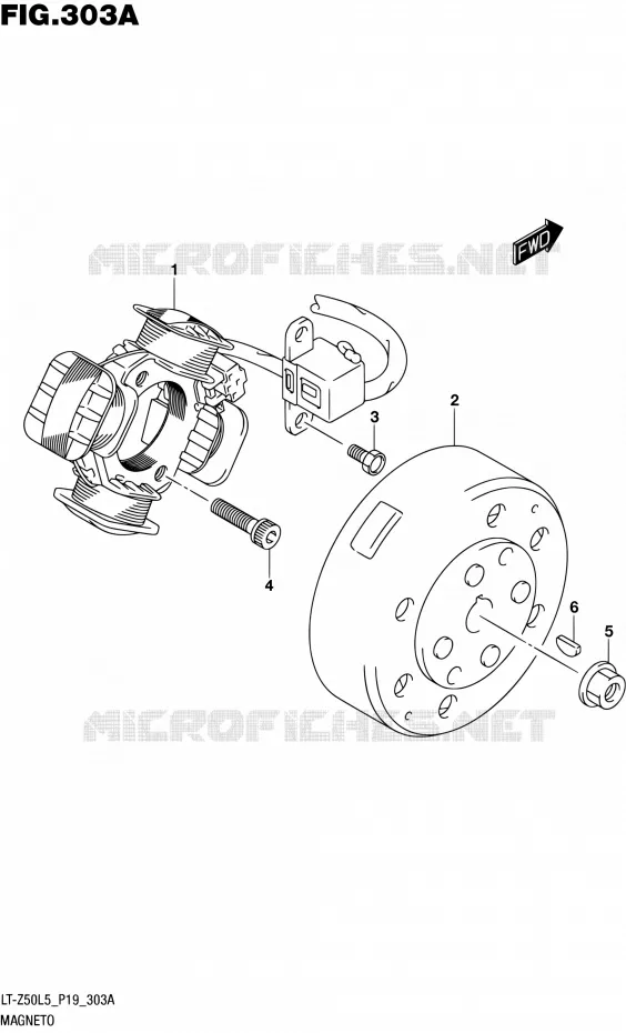 ALLUMAGE ROTOR - STATOR Suzuki QUAD 50 QUADSPORT 2015  LT-Z50 L5 (P19)