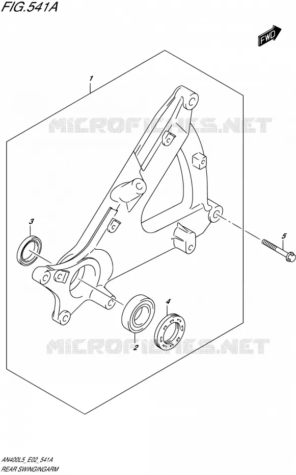 BRAS OSCILLANT ARRIERE Suzuki SCOOTER 400 BURGMAN 2015  AN400A L5 (E19)