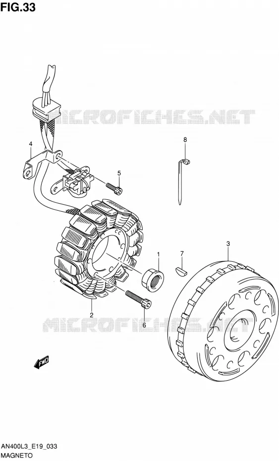 ALLUMAGE ROTOR - STATOR Suzuki SCOOTER 400 BURGMAN 2013  AN400 L3 (E19)