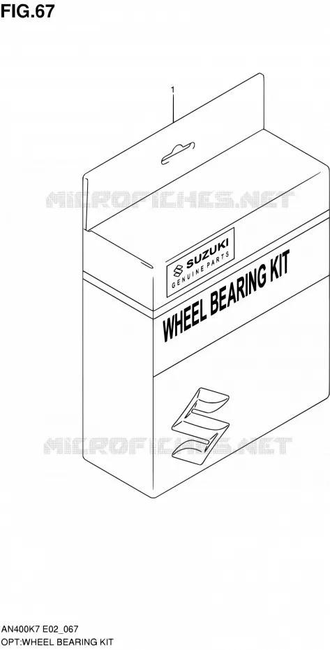 KIT ROULEMENTS DE ROUE (MODEL K9/L0) Suzuki SCOOTER 400 BURGMAN 2010  AN400ZA L0 (E02,E19)