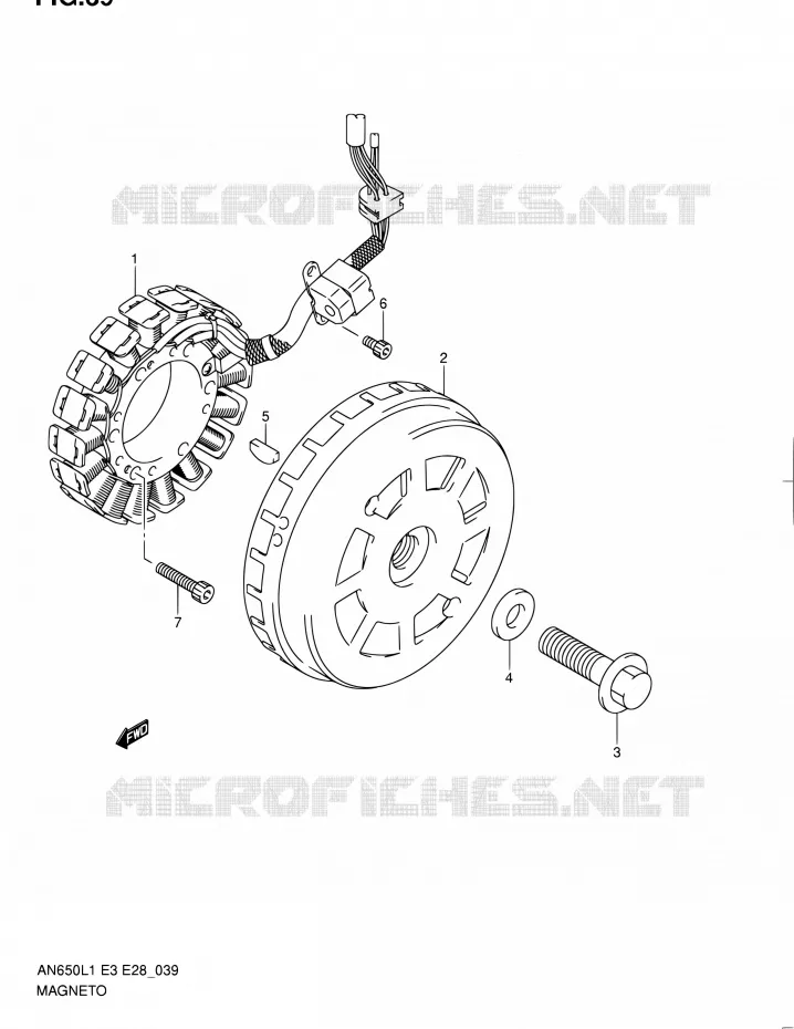 ALLUMAGE ROTOR - STATOR Suzuki SCOOTER 650 BURGMAN 2011  AN650 L1 (E03,E28,E33)