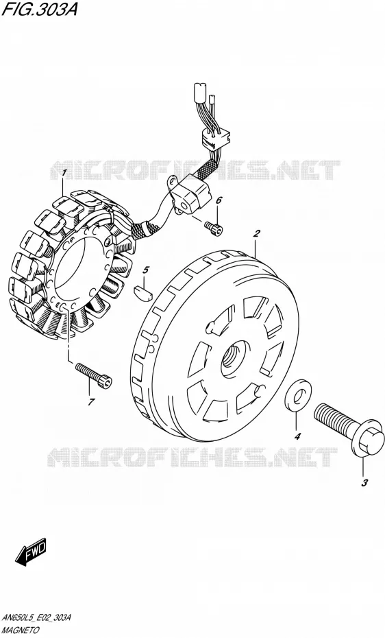ALLUMAGE ROTOR - STATOR Suzuki SCOOTER 650 BURGMAN 2015  AN650Z L5 (E02)