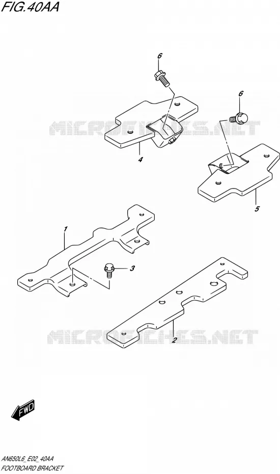REPOSE PIEDS ARRIERE Suzuki SCOOTER 650 BURGMAN 2016  AN650Z L6 (E19)
