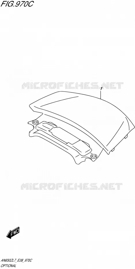 OPTIONS (COVER SET PILLION RIDER) Suzuki SCOOTER 650 BURGMAN 2017  AN650Z L7 (E38)