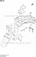 GARDE BOUE ARRIERE pour Suzuki V-STROM 1000 2003