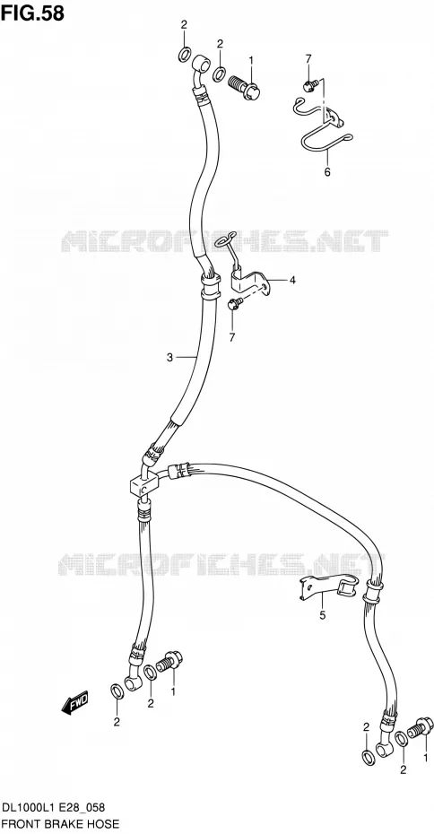 DURITE DE FREIN AVANT Suzuki MOTO 1000 V-STROM 2011  DL1000 L1 (E03,E28,E33)